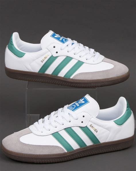 adidas Originals – Samba – Sneaker in Weiß und Grün 